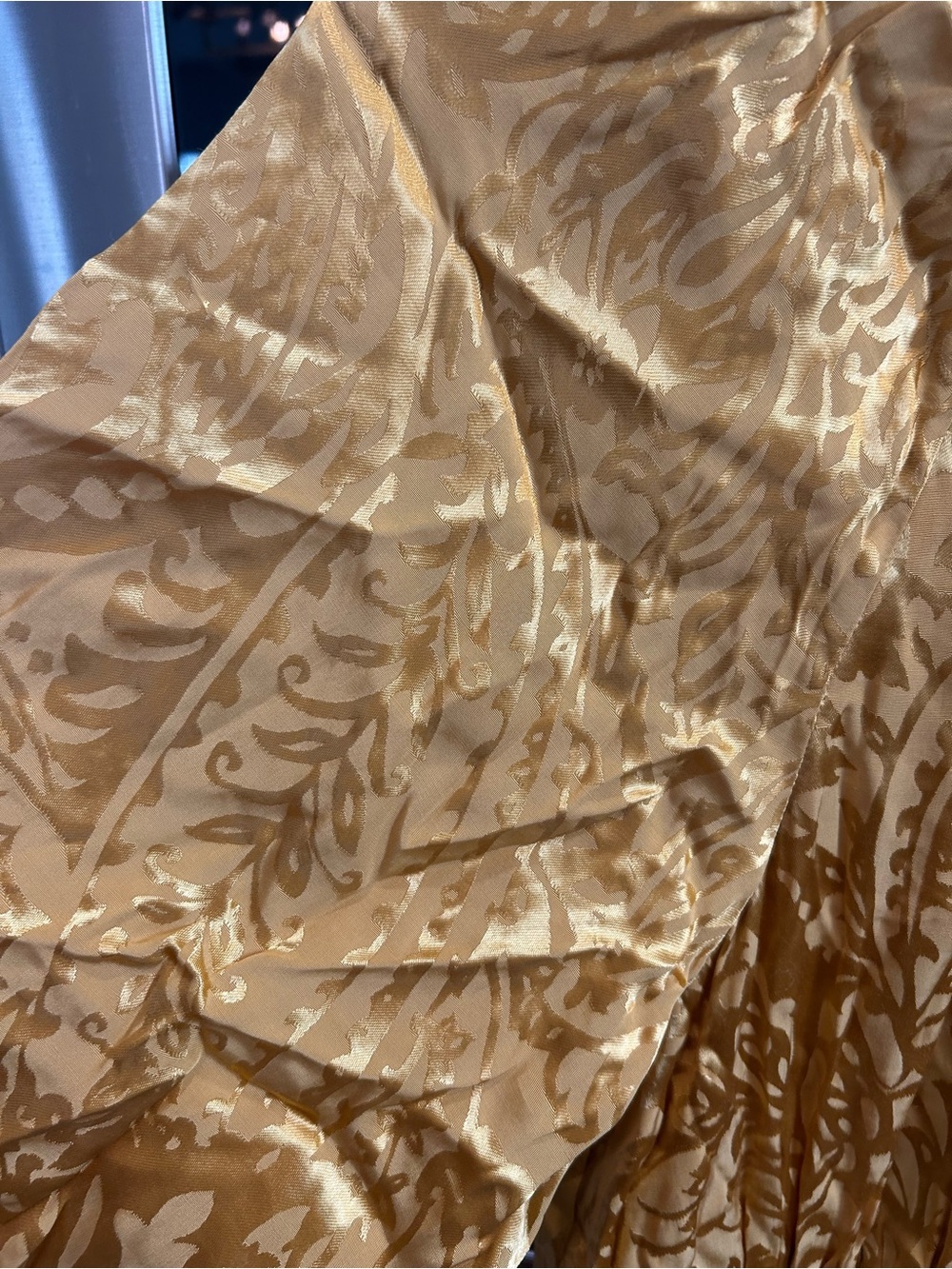 BNWT Anthropologie Gold Maxi Dress size M wedding formal cocktail - Picture 4 of 8
